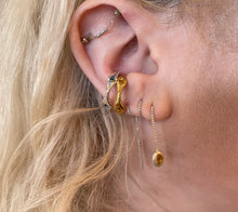 Load image into Gallery viewer, Thelma Threader Earrings - Silver/Amethyst
