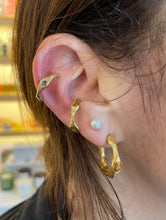 Load image into Gallery viewer, Harlow Hoop Earrings - Gold/Citrine
