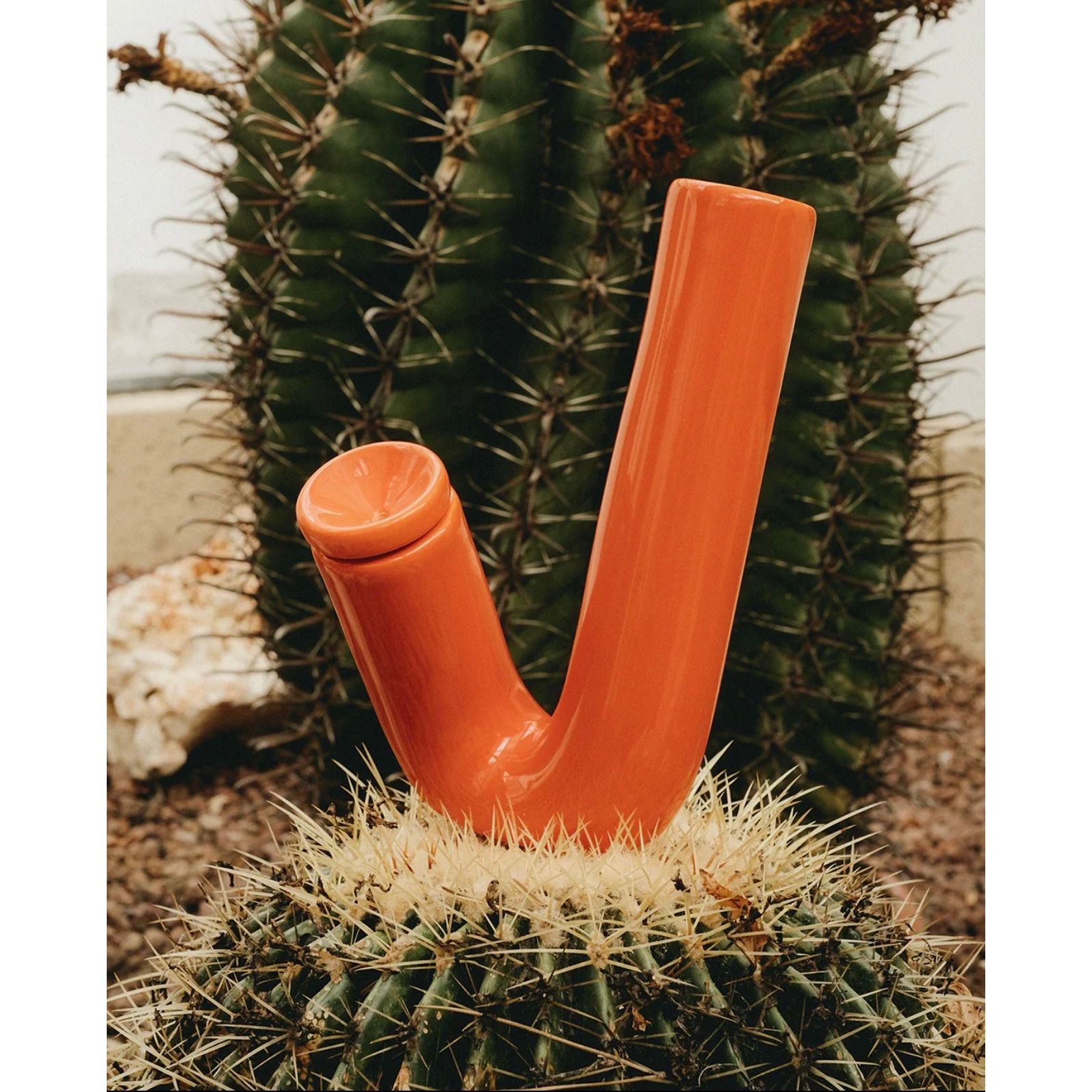 VS001 Orange Ceramic Bong