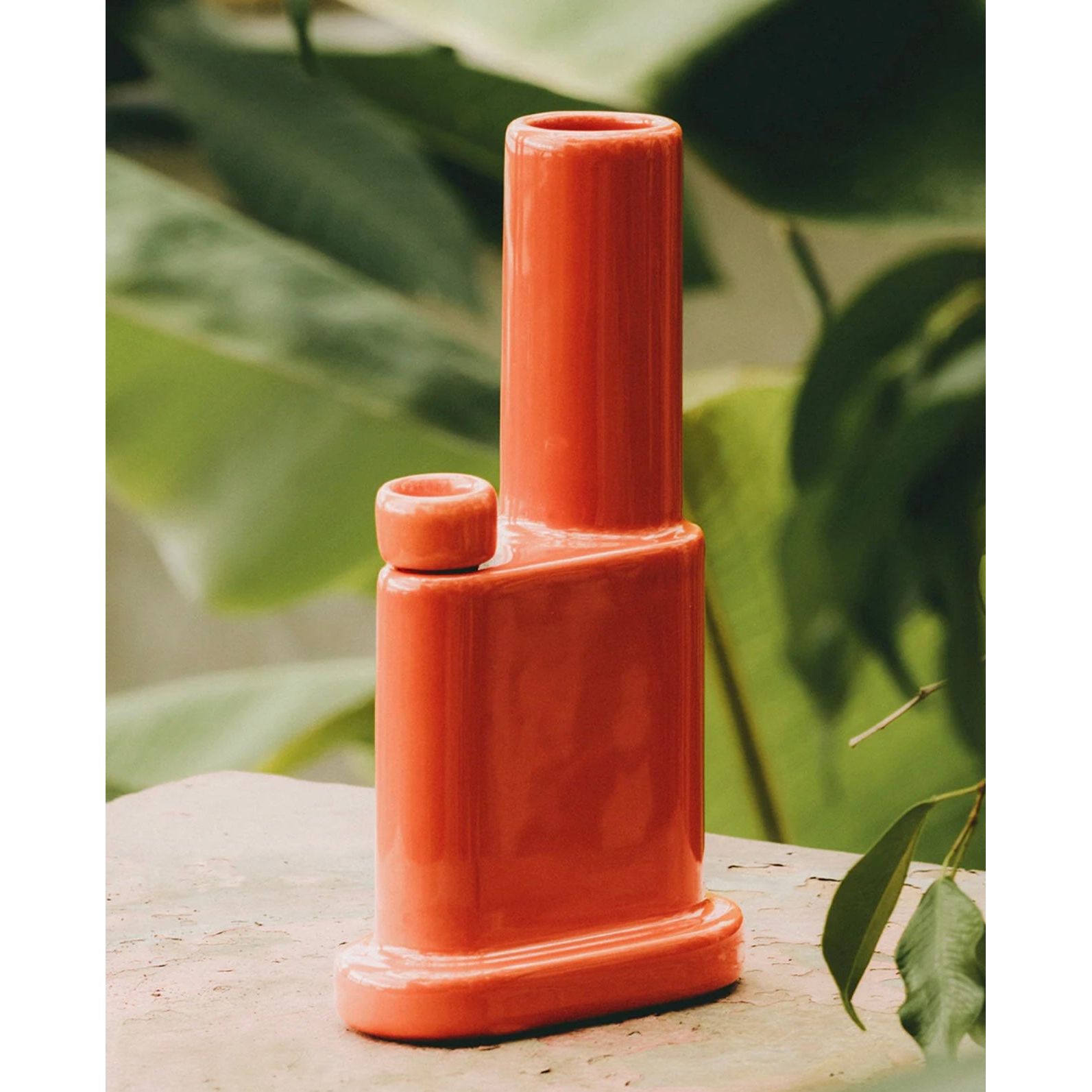 SB 001  Orange Ceramic Bong