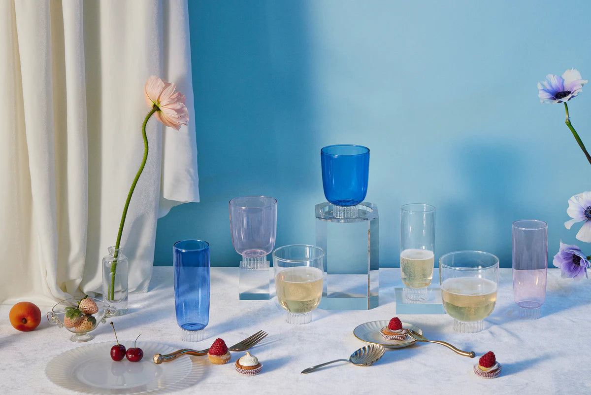 Romantic flute Glasses - Set of 4