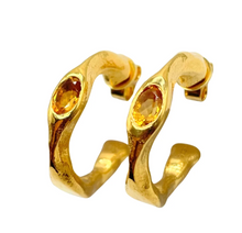Load image into Gallery viewer, Gold Harlow Hoop Earrings
