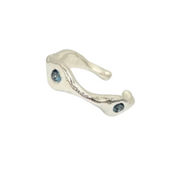 Load image into Gallery viewer, Silver Chloe Three Stone Ear Cuff
