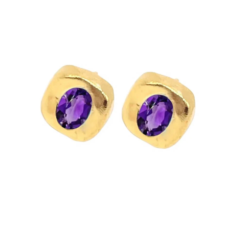 Gold Stella Stud Earrings