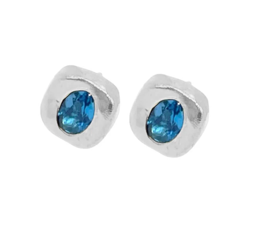 Silver Stella Stud Earrings