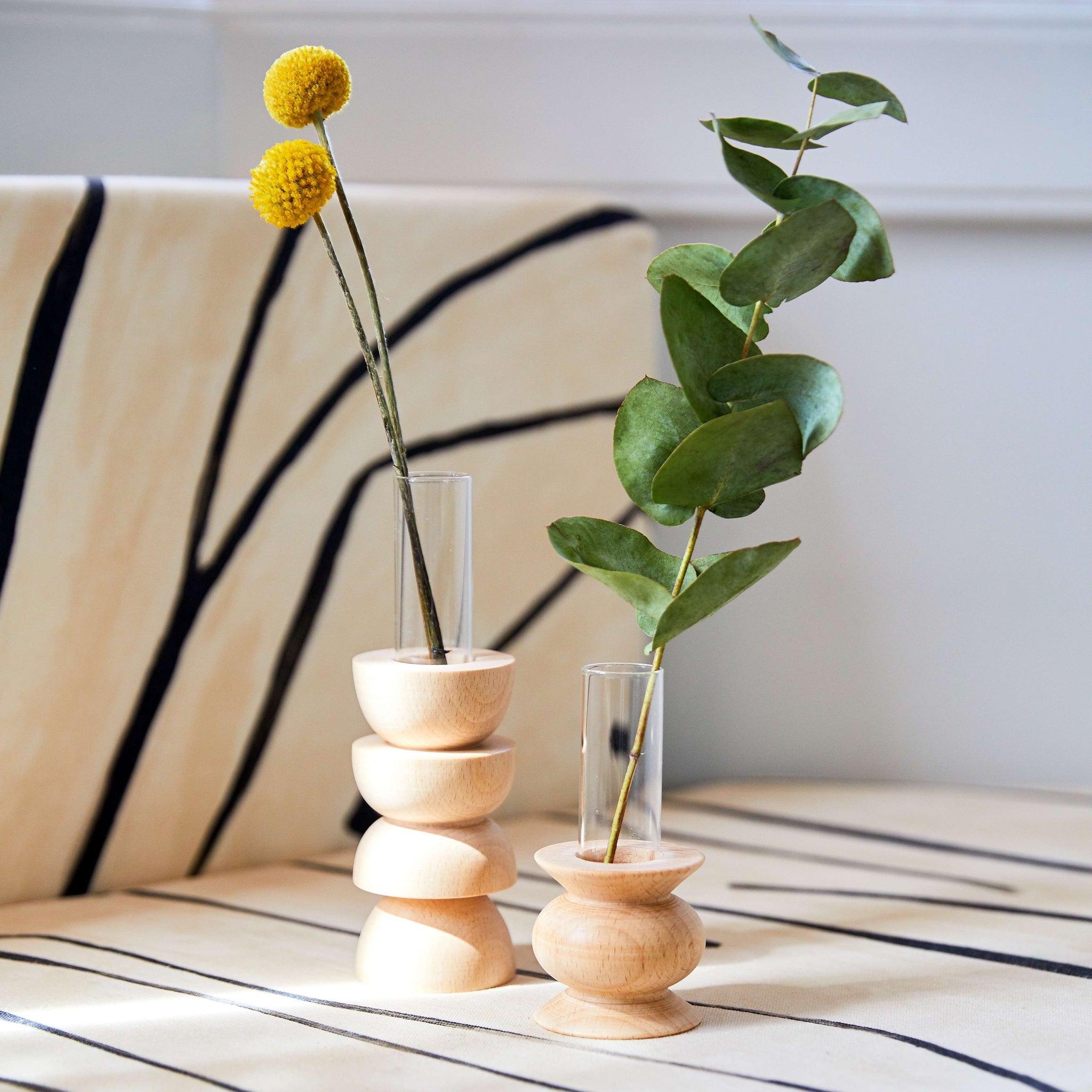 Wooden Table Vase - Short