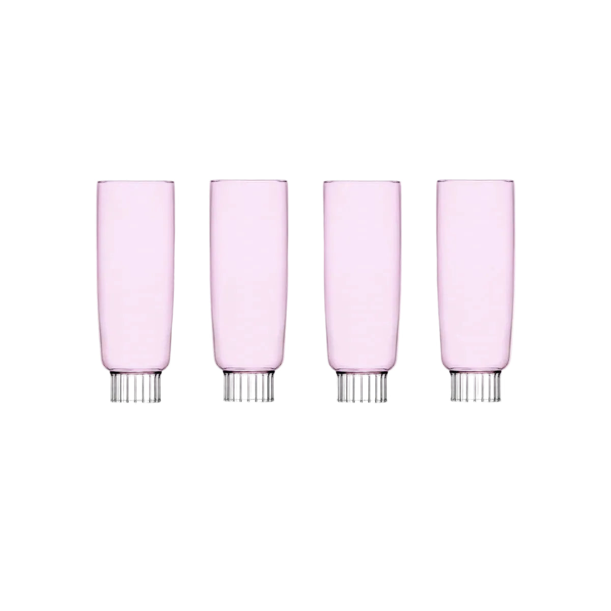 Romantic flute Glasses - Set of 4