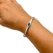 Load image into Gallery viewer, Blake Adjustable Silver Bracelet - London Blue Topaz
