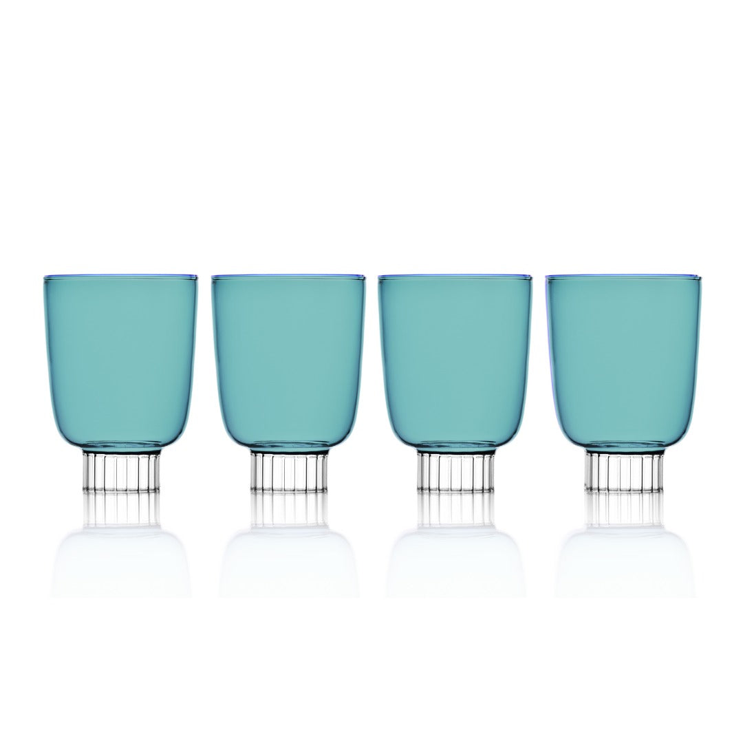 Romantic Stemless Wine Glasses - Set of four  q