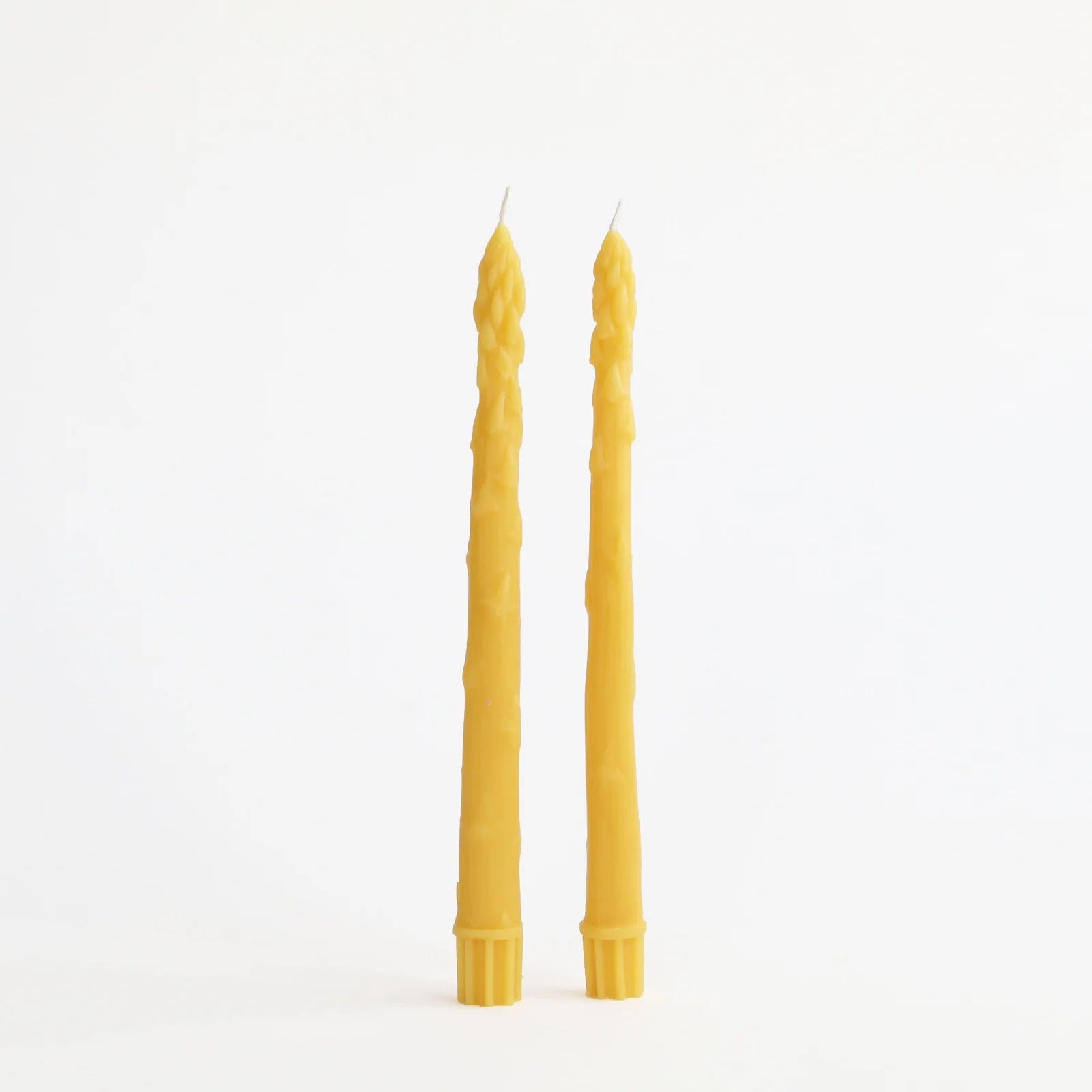 Yellow Asparagus Beeswax Taper Candle