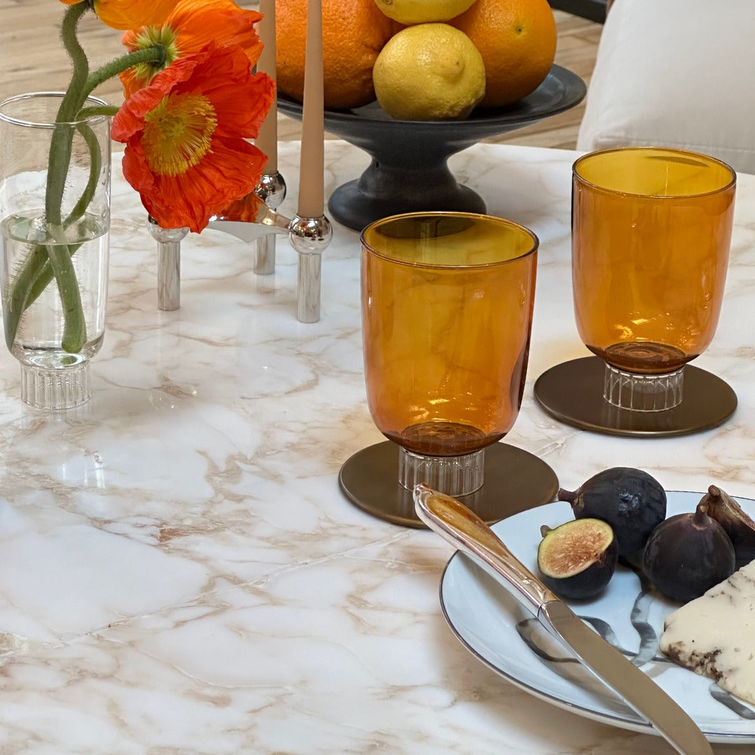 Romantic Stemless Wine Glasses - Set of four  q