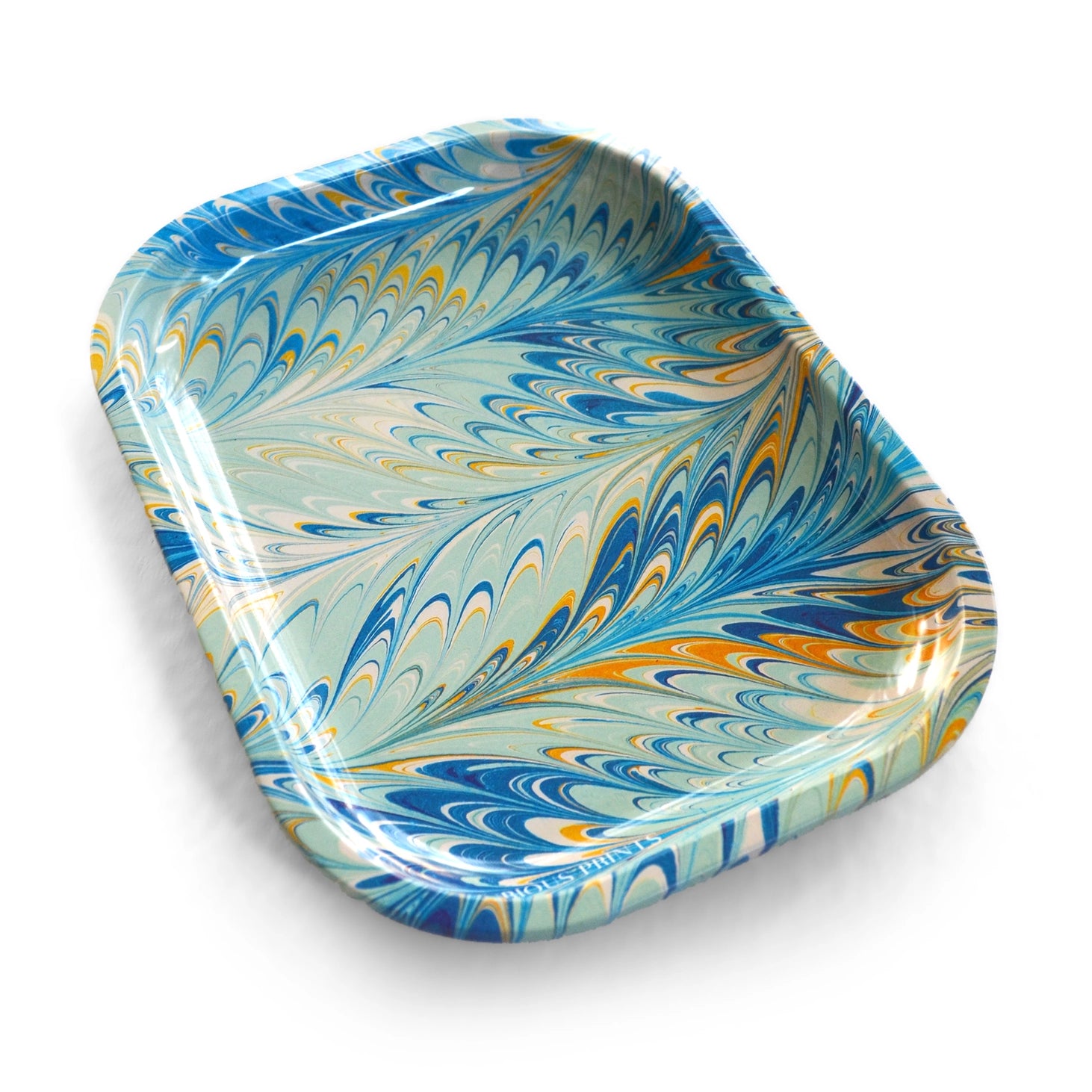 Small Marbled Pastel Blue Tray