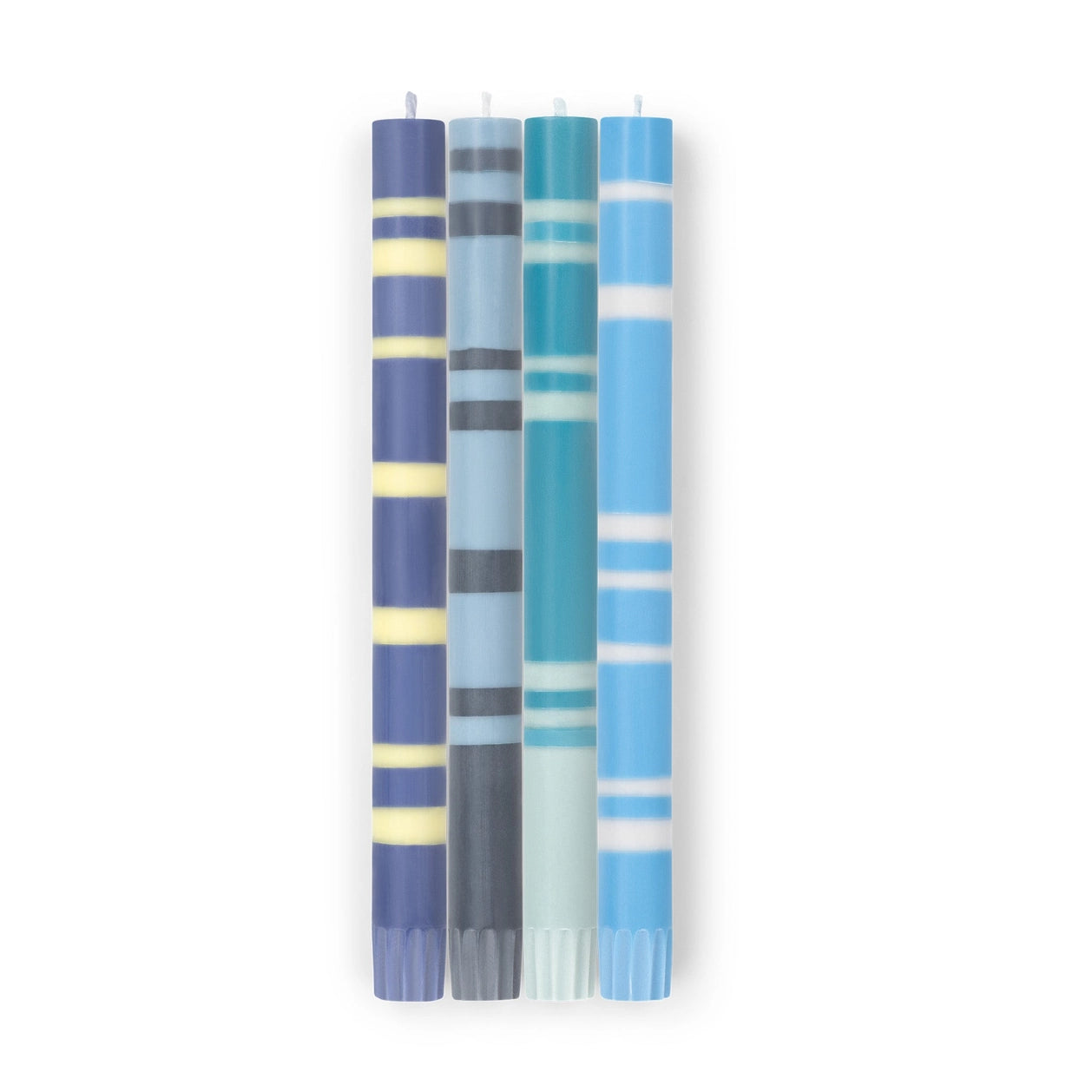 Striped Mixed Candles - Set of 4