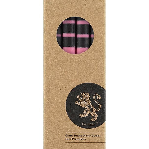 Thick Striped Candles - Set of 4