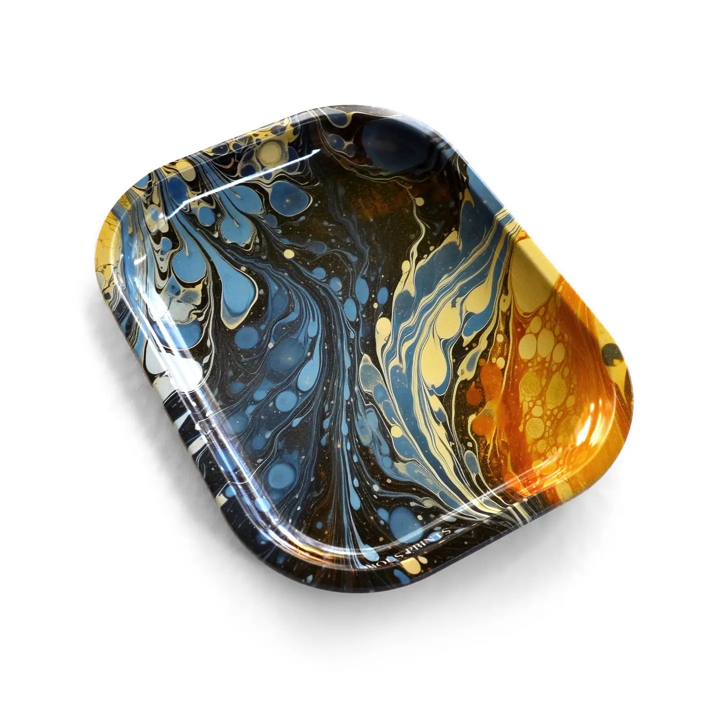 Small Marbled Blue Galaxy Tray
