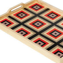 Load image into Gallery viewer, Squaresville Red Serving Tray
