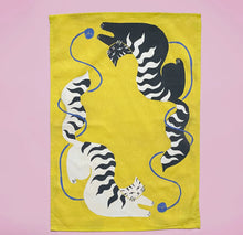 Load image into Gallery viewer, Magic Cats Organic Tea Towel

