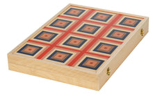 Load image into Gallery viewer, Squaresville Peach Tabletop Backgammon Set
