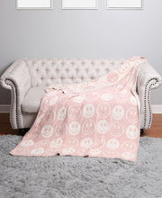Load image into Gallery viewer, Happy Face Throw Blanket
