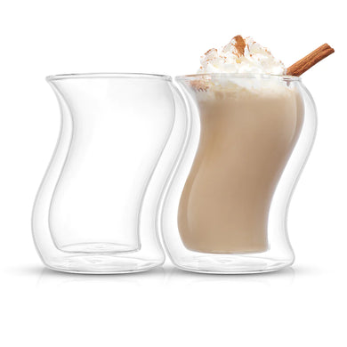 Set of 2 Pivot Double Wall Coffee Glasses - 13.5oz