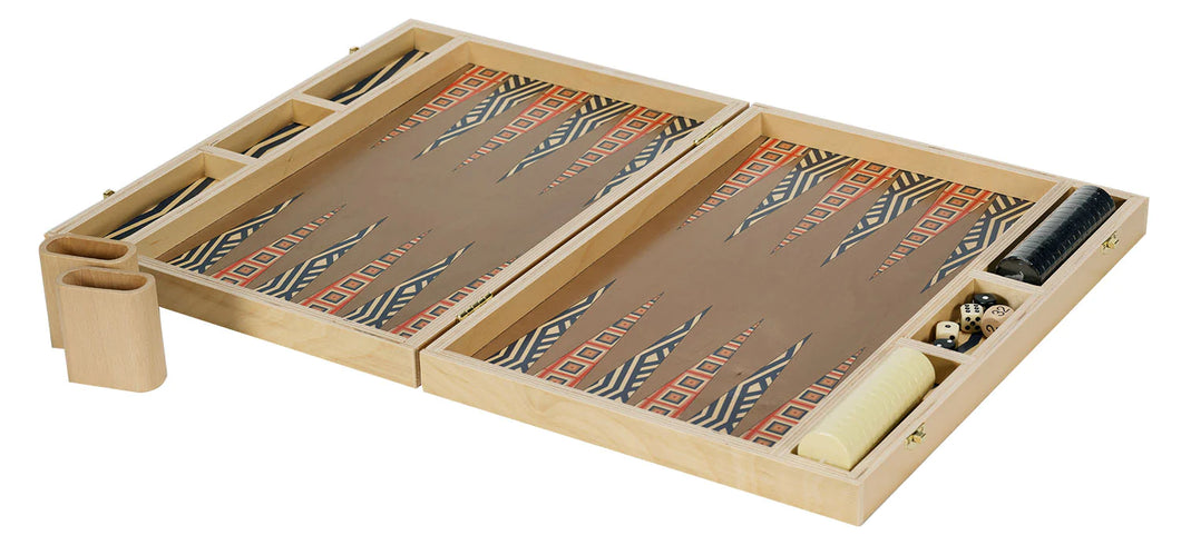 Squaresville Peach Tabletop Backgammon Set