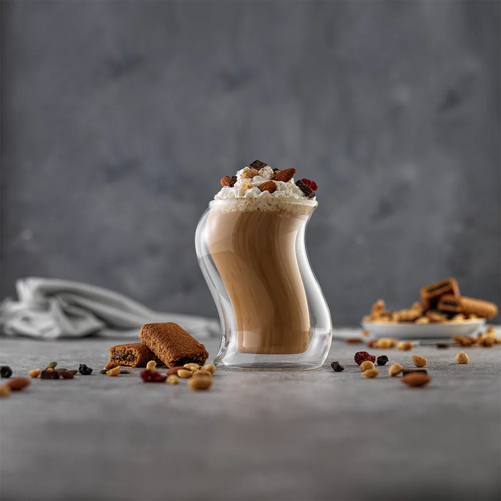 Set of 2 Pivot Double Wall Coffee Glasses - 13.5oz