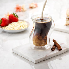 Load image into Gallery viewer, Set of 2 Pivot Double Wall Coffee Glasses - 8oz
