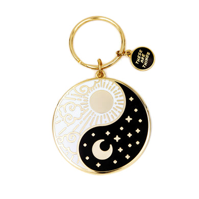 Yin Yang Sun & Moon Keychain