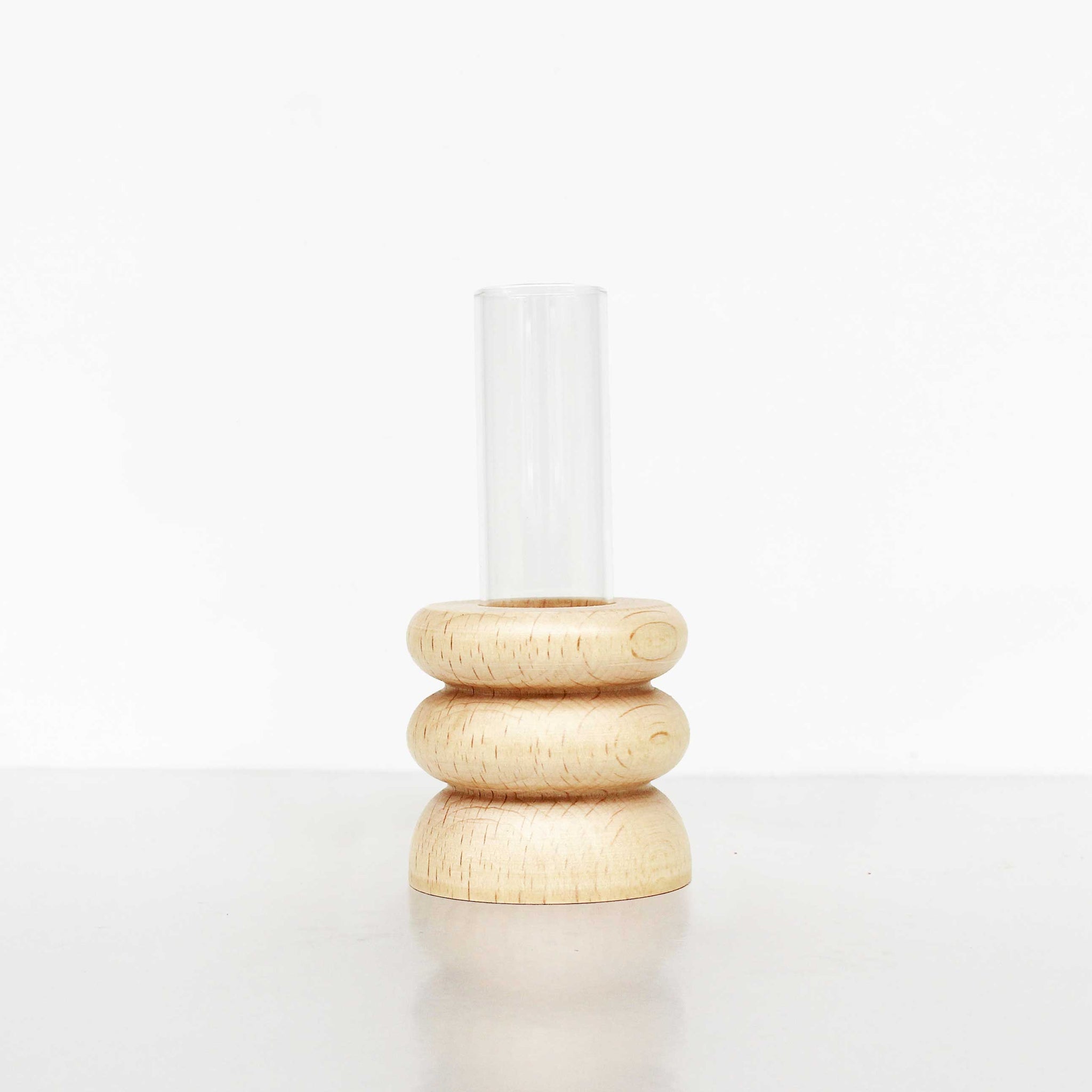 Wooden Table Vase - Short