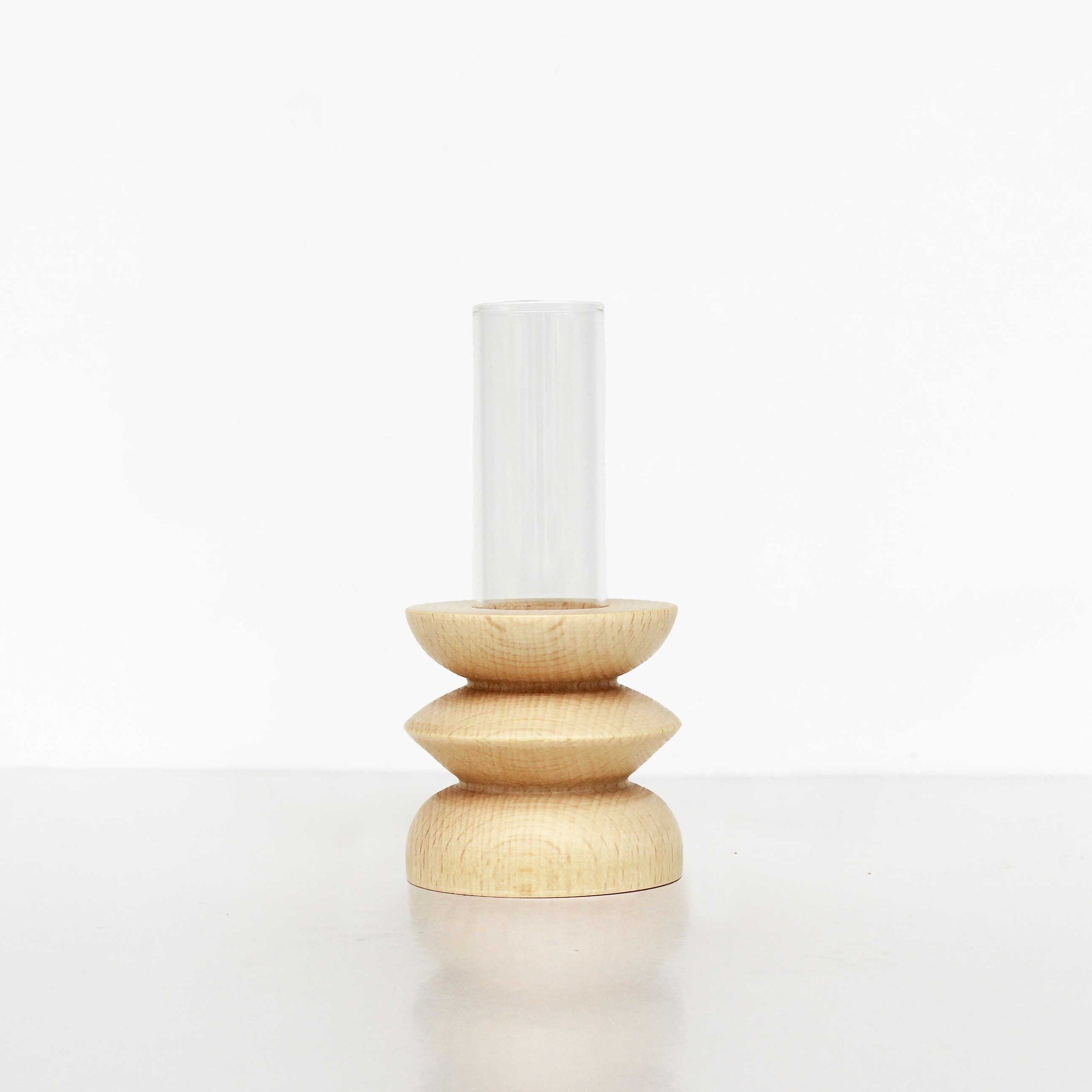 Wooden Table Vase - Short