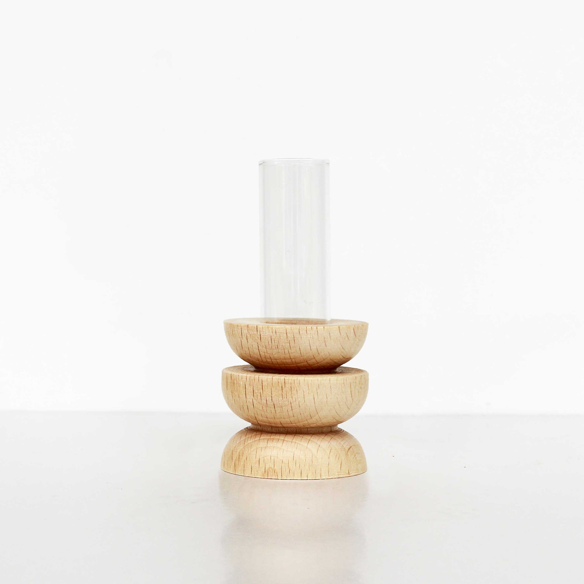 Wooden Table Vase - Short