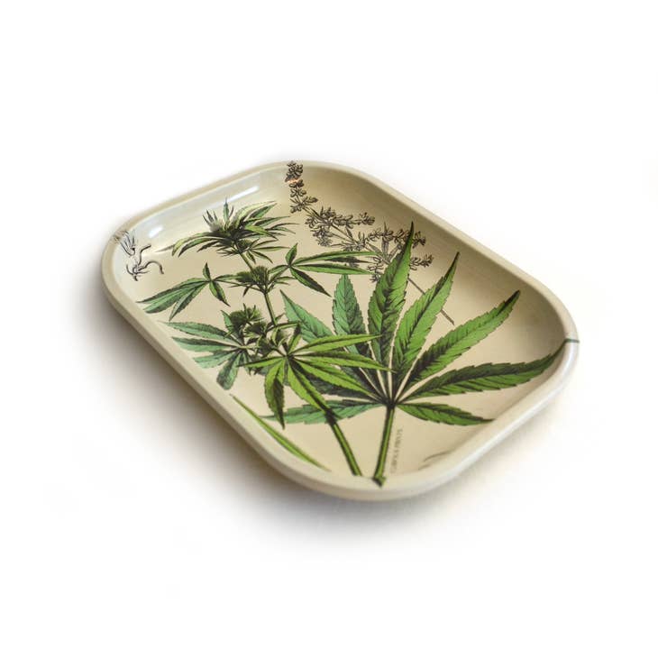 Small Metal Cannabis Ritual Tray