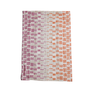 Block Print Inspired Organic Tea Towel