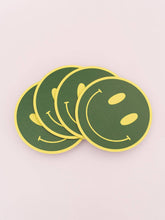 Load image into Gallery viewer, Reusable Chipboard Coasters - Lime and Forest Smile

