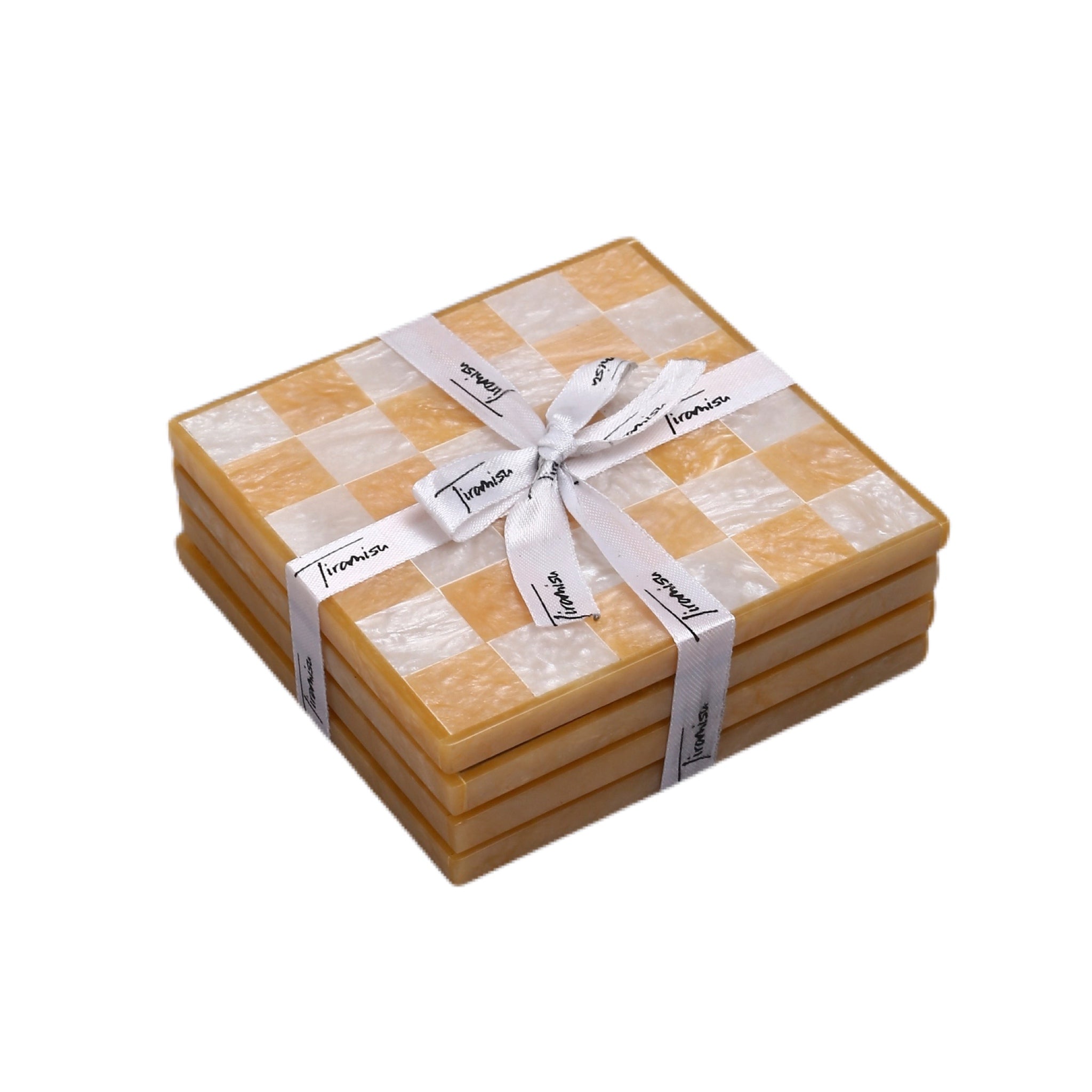 Check Resin Coaster Set of 4