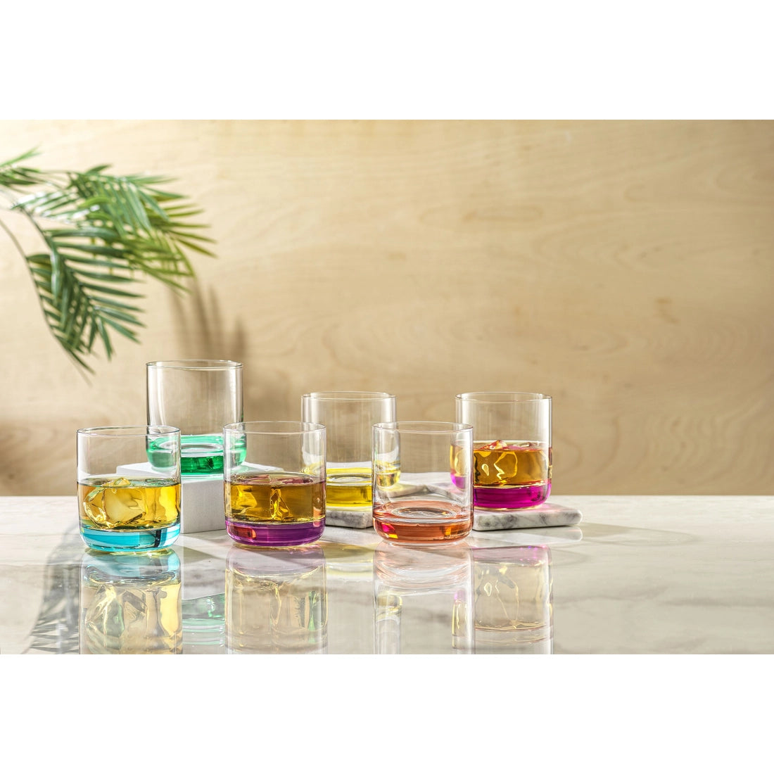 Hue Whiskey Glasses, Set of 6