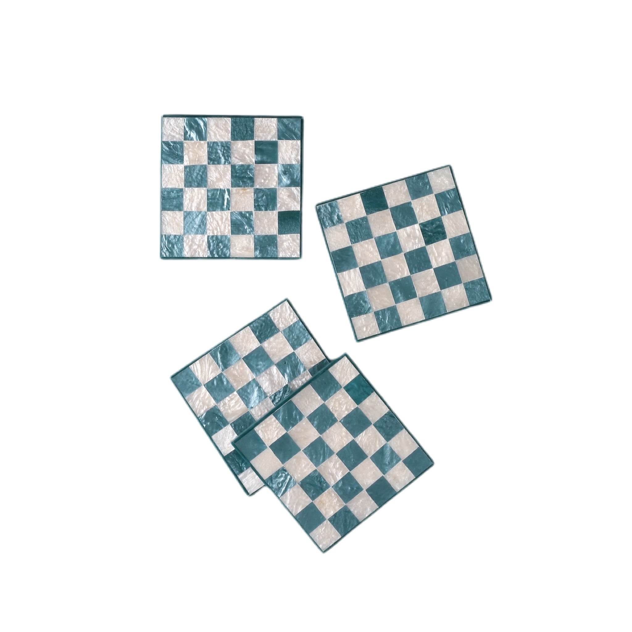 Check Resin Coaster Set of 4