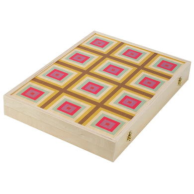 Squaresville Tabletop Backgammon Set