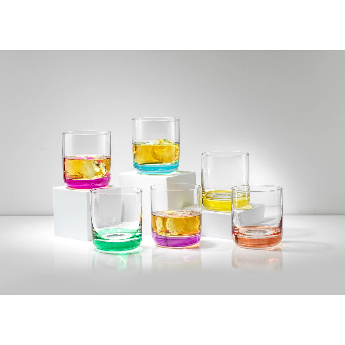 Hue Whiskey Glasses, Set of 6