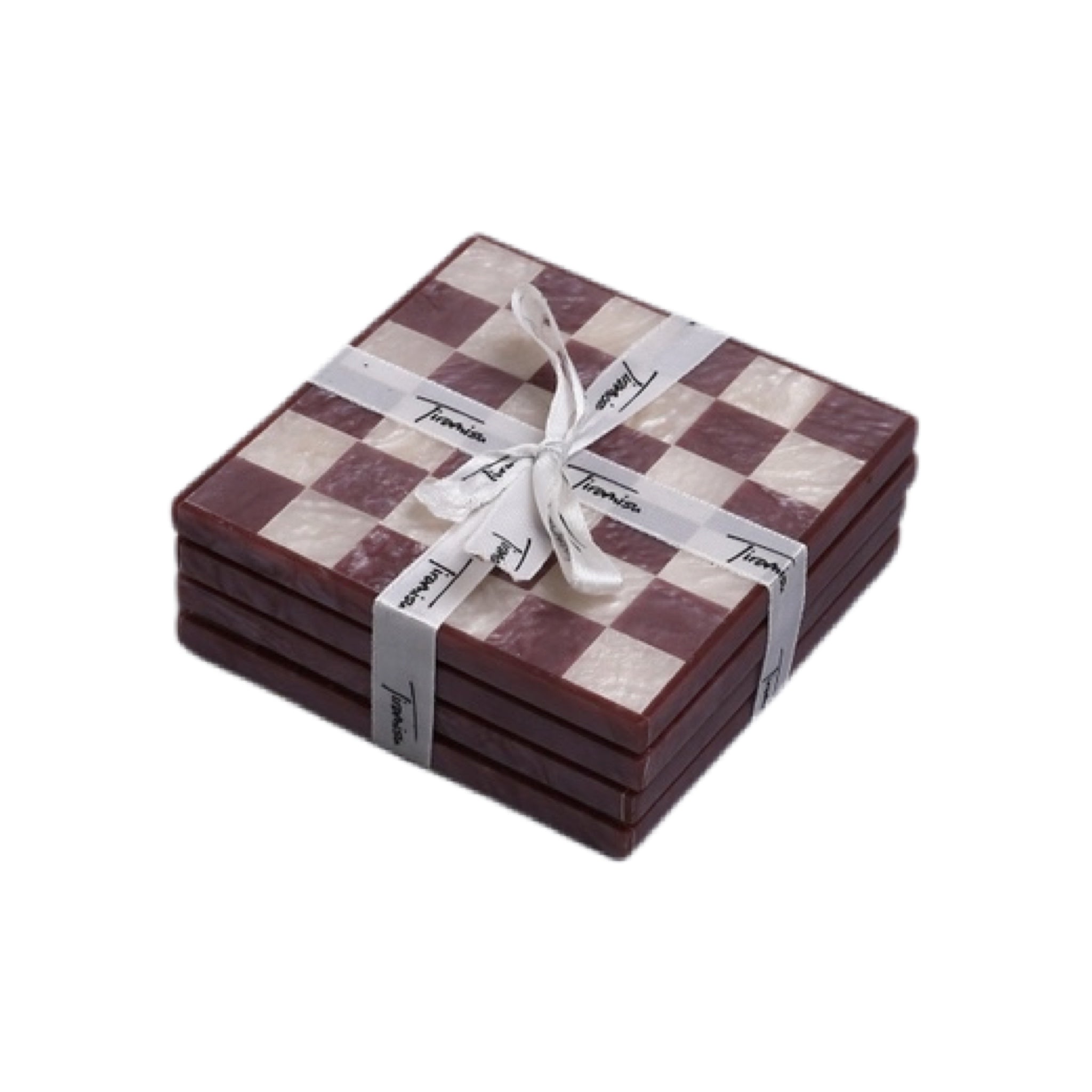 Check Resin Coaster Set of 4