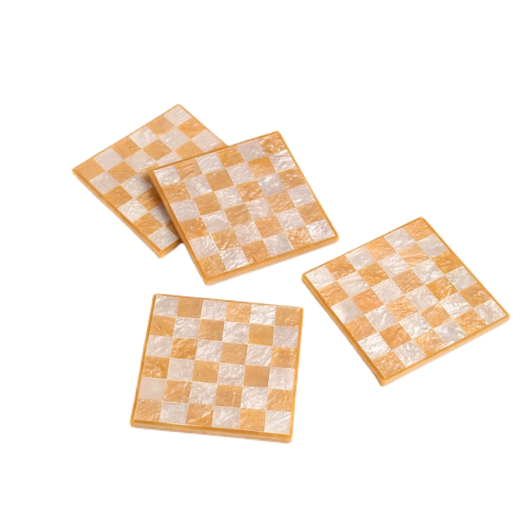 Check Resin Coaster Set of 4