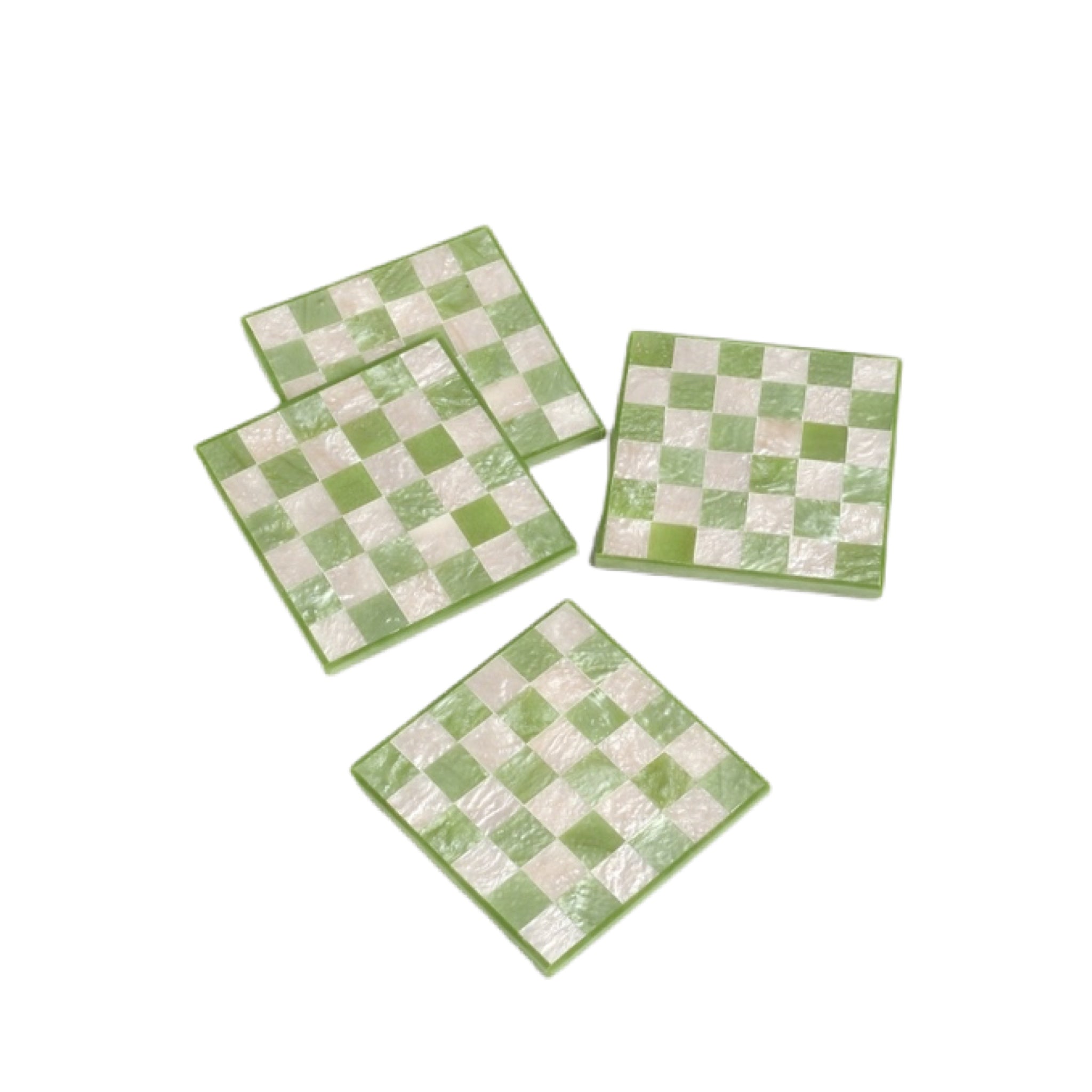 Check Resin Coaster Set of 4