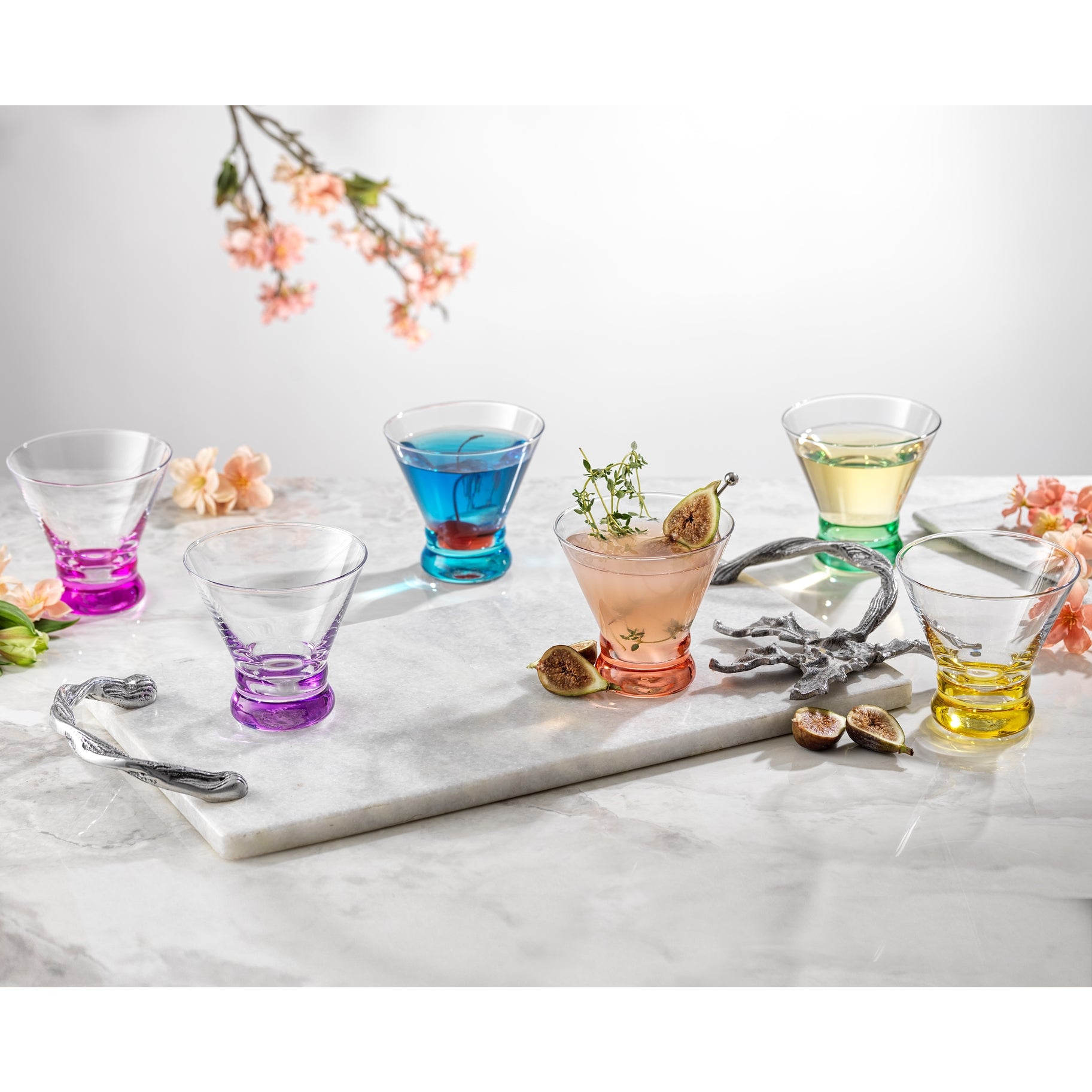 Hue Martini Glasses, Set of 6
