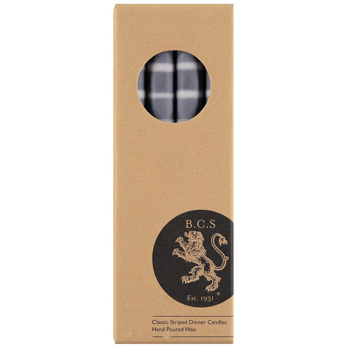 Thick Striped Candles - Set of 4