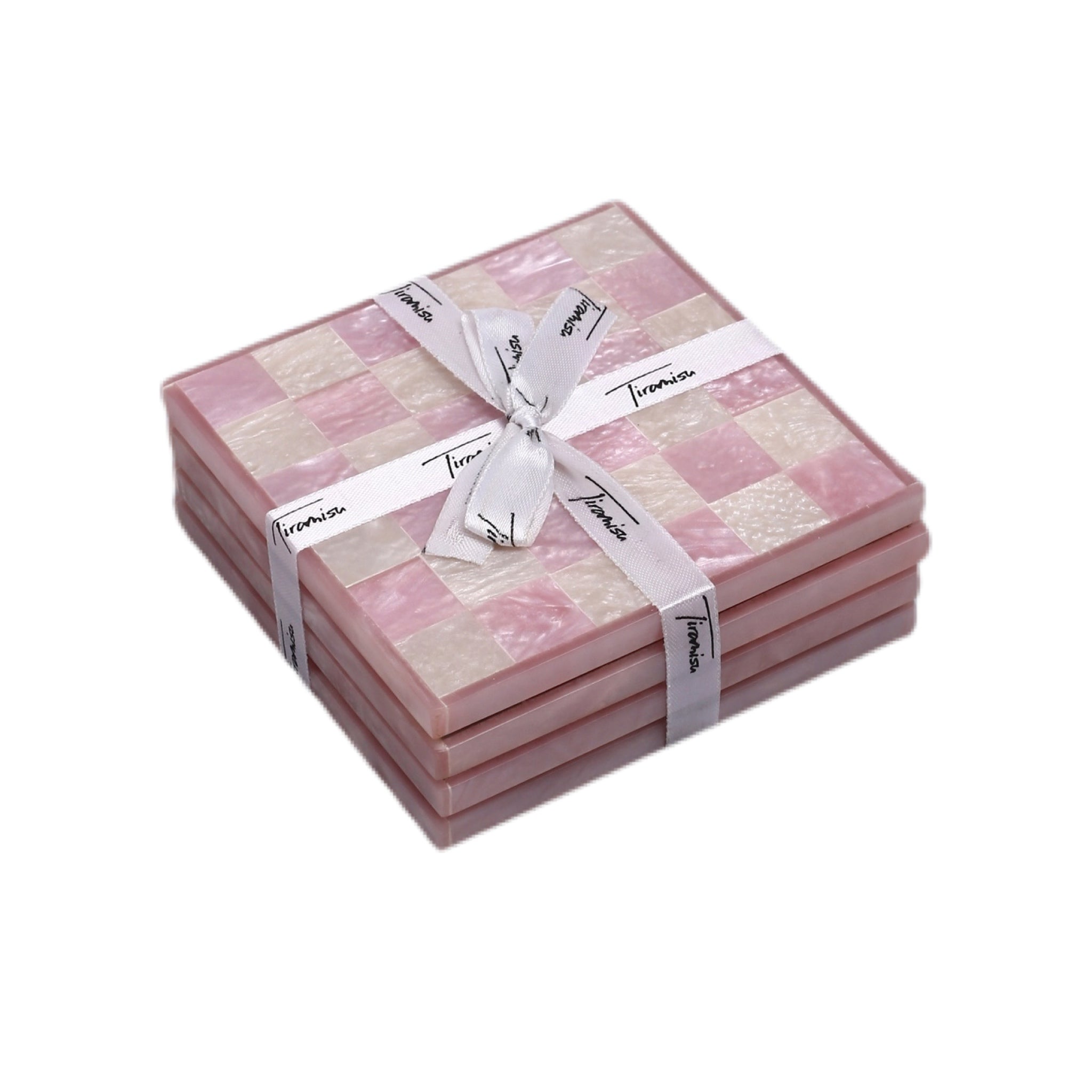 Check Resin Coaster Set of 4