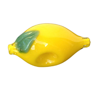 Yellow Lemon Shaped  Glass Pipe