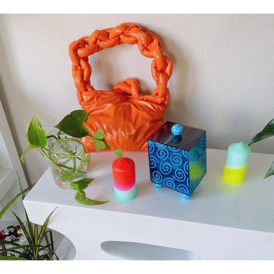 Orange Neon Dive Soft Chain Tote