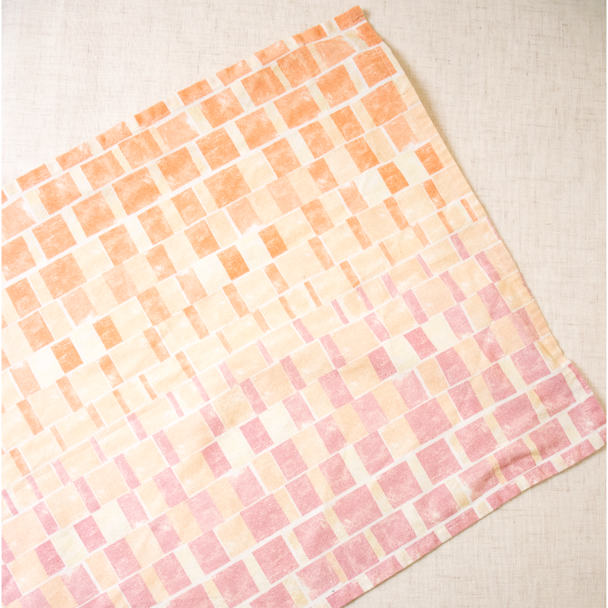 Block Print Inspired Organic Tea Towel