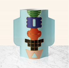 Load image into Gallery viewer, Templo Blue Paper Vase.
