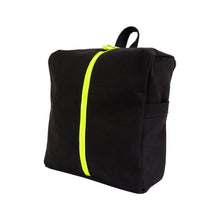 Load image into Gallery viewer, Handmade Canvas Backpack - Black + Neon
